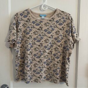 Cottagecore Floral Short Sleeve Top